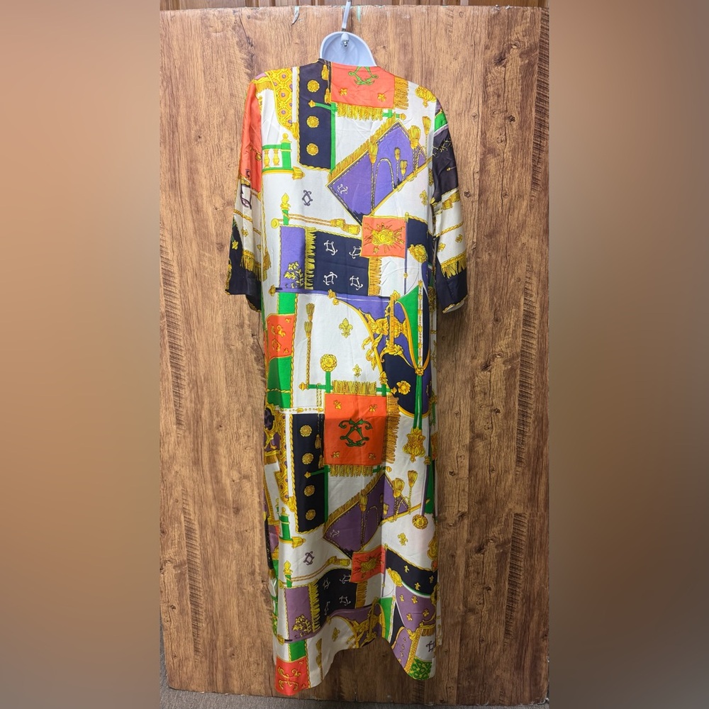 Multicolor Geometric Print Women's Kaftan - Picture 4 of 7